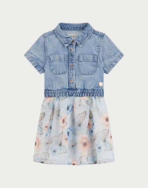 GUESS MIXED FABRIC SS DRESS ДЕТСКИА РОКЛЯ GIRL