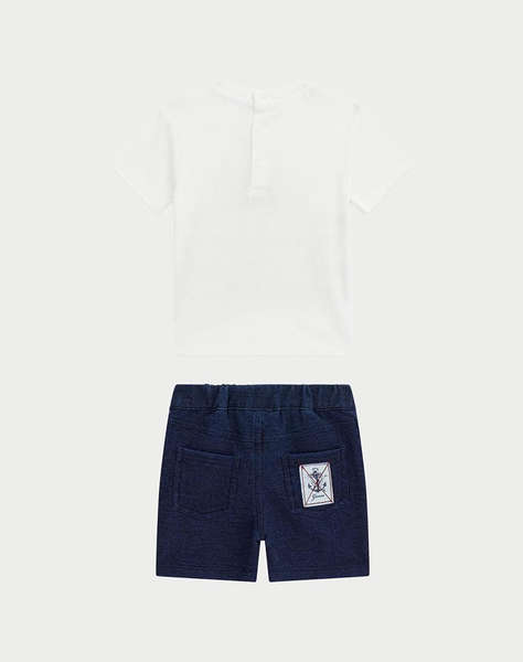 GUESS SET SS T-SHIRT+KNIT DEN SHORTS ДЕТСКИ КОМПЛЕКТ BOY