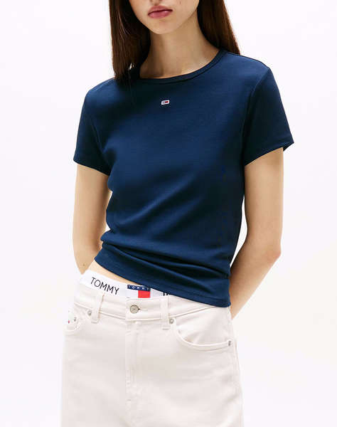 TOMMY JEANS TJW SLIM ESSENTIAL RIB SS EXT