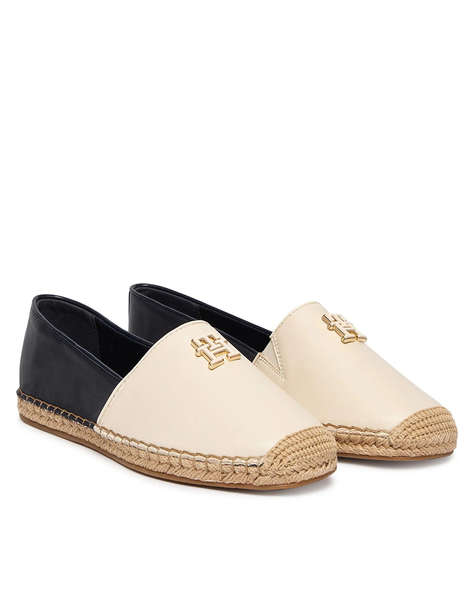 TOMMY HILFIGER TH LOGO LEATHER ESPADRILLE