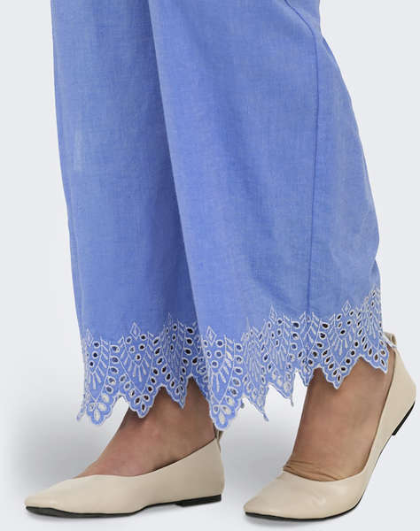 ONLY ONLPAULA TULUM EMB PULL-UP PANT NOOS WVN