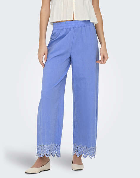 ONLY ONLPAULA TULUM EMB PULL-UP PANT NOOS WVN