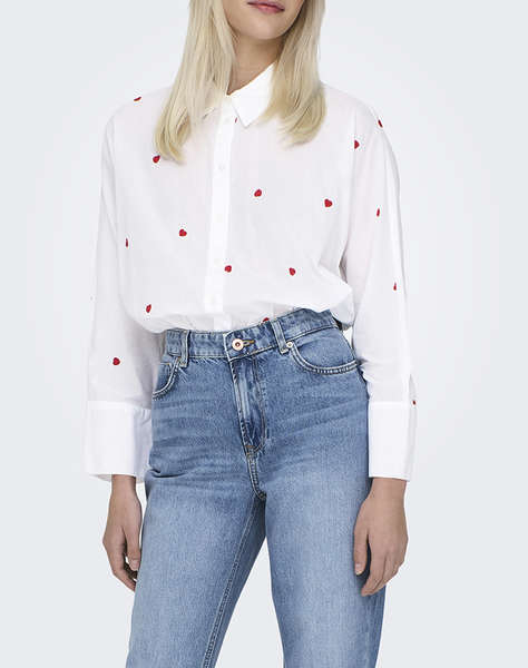 ONLY ONLNEW LINA GRACE LS EMB SHIRT NOOS WVN
