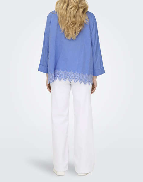 ONLY ONLGRACES TULUM LS EMB SHIRT NOOS WVN