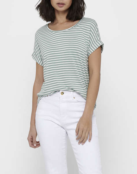 ONLY ONLMOSTER STRIPE S/S O-NECK TOP JRS NOOS