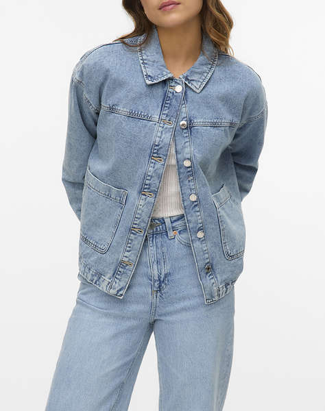 VERO MODA VMJAMIE LS DENIM SHACKET MIX GA NOOS