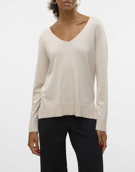 VERO MODA VMSILJE LS V-NECK PULLOVER GA NOOS
