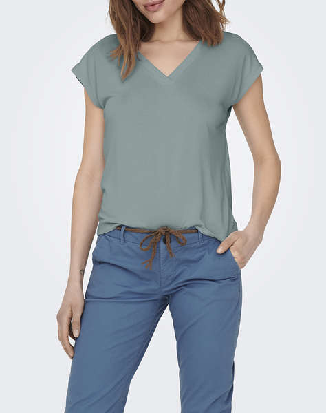 ONLY ONLFREE S/S MOD.V-NECK TOP JRS NOOS