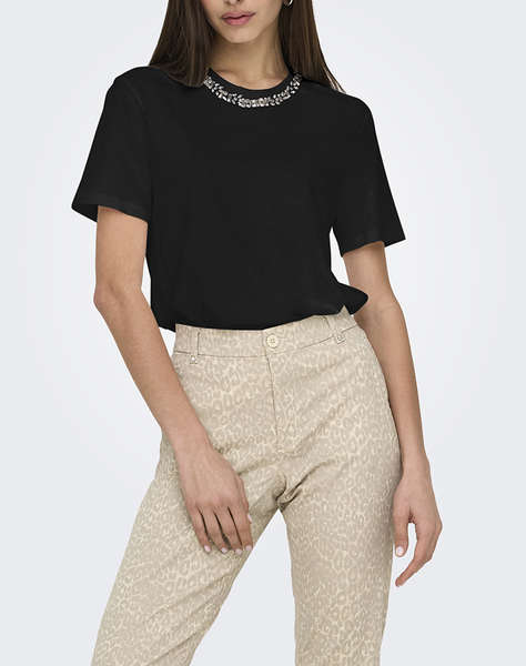 ONLY ONLPARKER S/S O-NECK BLING TOP BOX JRS