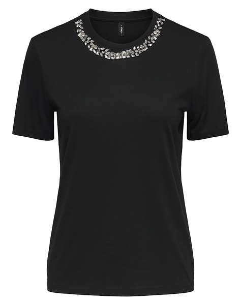 ONLY ONLPARKER S/S O-NECK BLING TOP BOX JRS