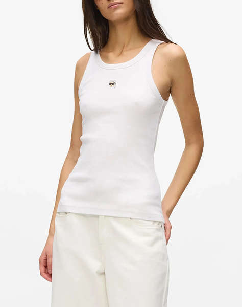 KARL LAGERFELD JEANS IKON RIBBED TANK TOP
