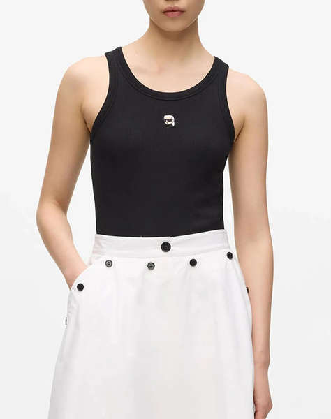 KARL LAGERFELD JEANS IKON RIBBED TANK TOP