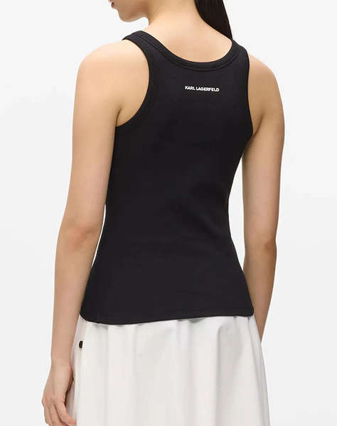 KARL LAGERFELD JEANS IKON RIBBED TANK TOP