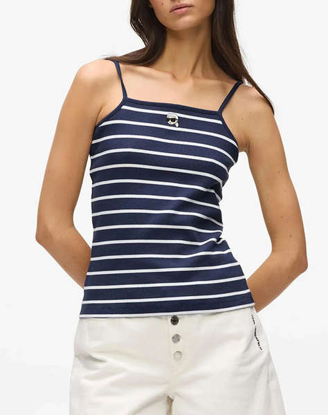 KARL LAGERFELD JEANS IKON STRIPED TANK TOP