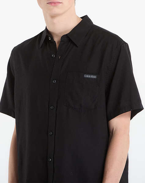 CALVIN KLEIN JEANS SS SOLID CAUSAL LINEN CLASSIC SH