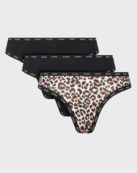 GUESS 3PACK PRINTED BASIC THONG ДАМСКО БЕЛЬО