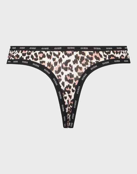 GUESS 3PACK PRINTED BASIC THONG ДАМСКО БЕЛЬО