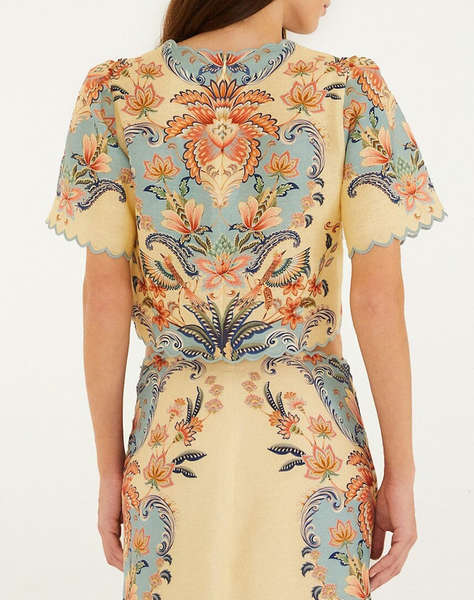 FARM RIO BOHO BEAUTY BUTTER SHORT SLEEVE TOP-BOHO BEAUTY BUTTER