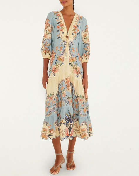 FARM RIO BOHO BEAUTY BUTTER MAXI DRESS-BOHO BEAUTY BUTTER