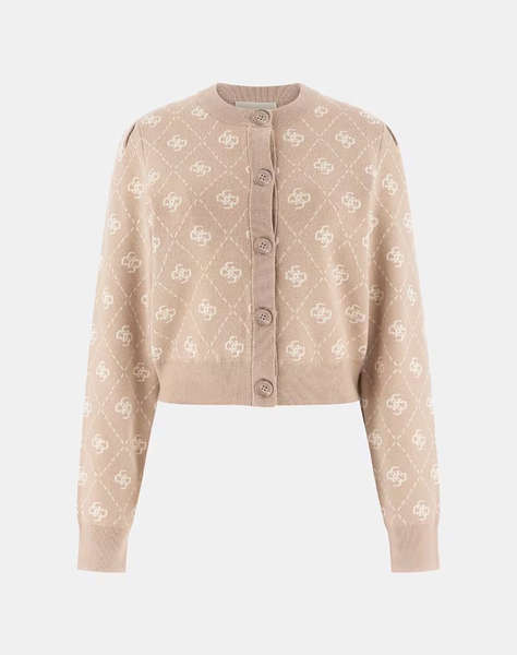 GUESS SARAH 4G LS CN CARDI SWTR KNITTED WOMEN''S CLOTHING