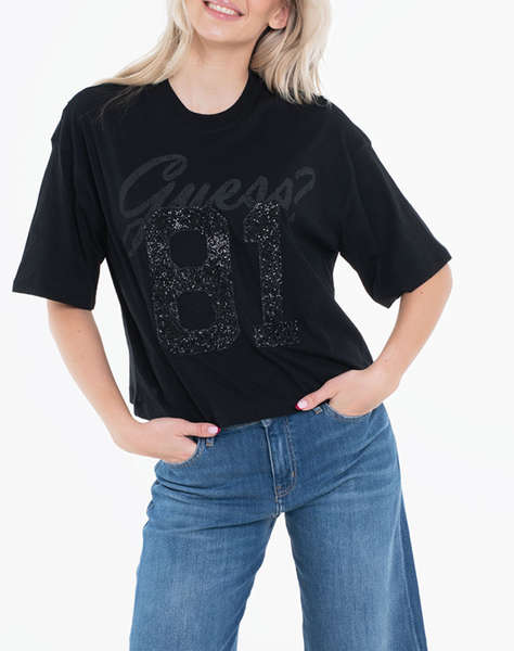 GUESS SS 81 RHINESTONE NEW CREW TEE ДАМСКА БЛУЗА