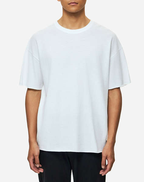 DIRTY LAUNDRY PIQUET T-SHIRT WITH RAW EDGES