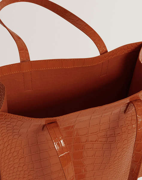 TED BAKER WENELLA Croc Effect Large Icon Bag