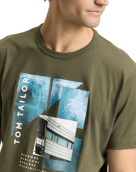 TOM TAILOR T-SHIRT WITH PHOT МЪЖКА ТЕНИСКА