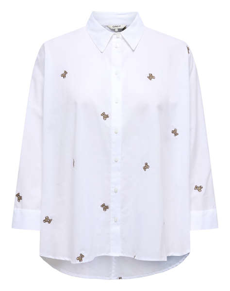 ONLY ONLNEW LINA GRACE LS EMB SHIRT NOOS WVN
