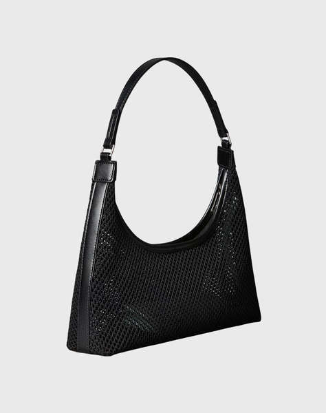 CALVIN KLEIN JEANS EMBLEM MESH SHOULDER BAG