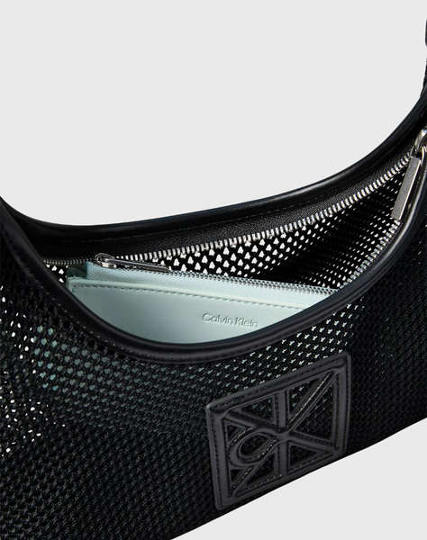 CALVIN KLEIN JEANS EMBLEM MESH SHOULDER BAG