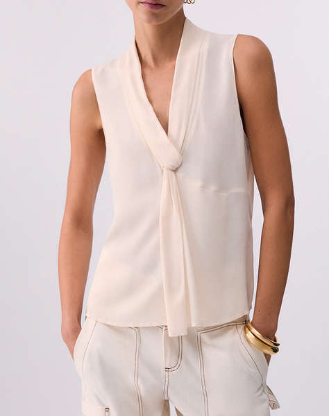 LIU JO BLACK_CA6C34_TOP SCOLLO A V ЖЕНСКА БЛУЗА