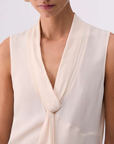 LIU JO BLACK_CA6C34_TOP SCOLLO A V ЖЕНСКА БЛУЗА