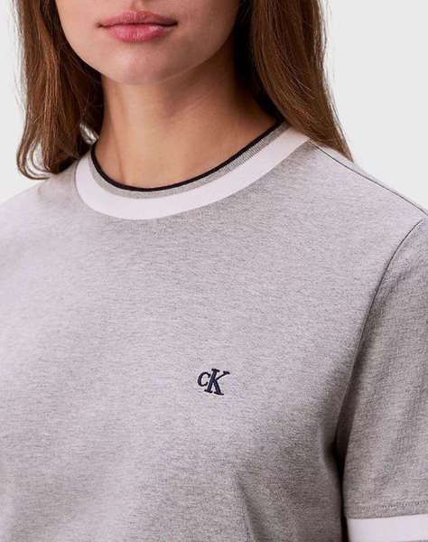 CALVIN KLEIN SS CTN MONOGRAM STRIPE TRIM MINI