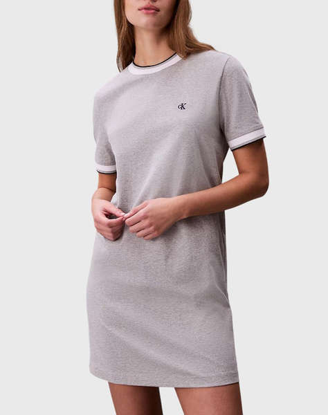 CALVIN KLEIN SS CTN MONOGRAM STRIPE TRIM MINI