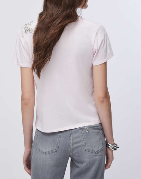 LIU JO BLACK_CA6J12_T-SHIRT C/PATCH ЖЕНСКА БЛУЗА