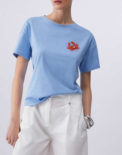 LIU JO WHITE_WA6J17_T-SHIRT MODA M/C ЖЕНСКА БЛУЗА