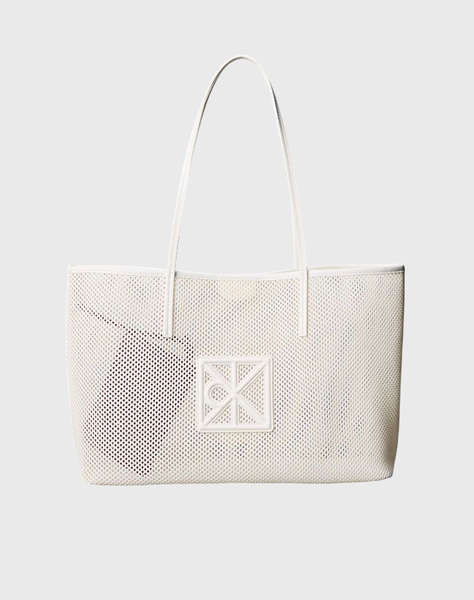 CALVIN KLEIN JEANS EMBLEM MESH TOTE