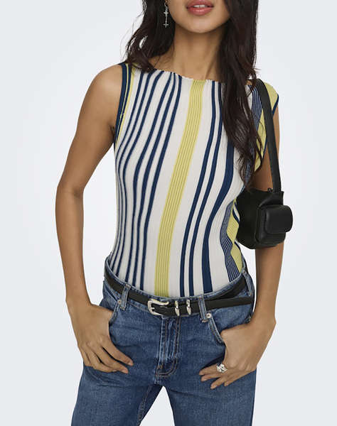 ONLY ONLCORALIE LIFE SL STRI BOATNECK KNT SUD
