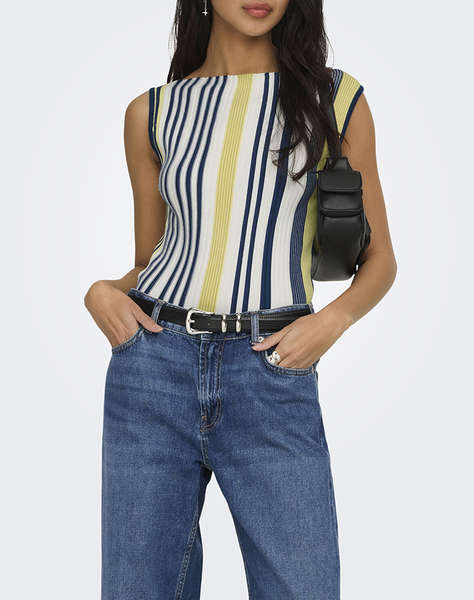 ONLY ONLCORALIE LIFE SL STRI BOATNECK KNT SUD