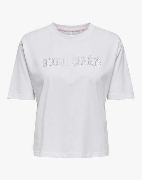 ONLY ONLRHINE S/S BOXY PRINT TOP BOX JRS