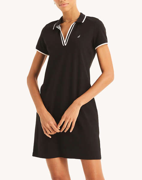 NAUTICA РОКЛЯ S/S TIPPED KNIT OCEAN POLO DRESS