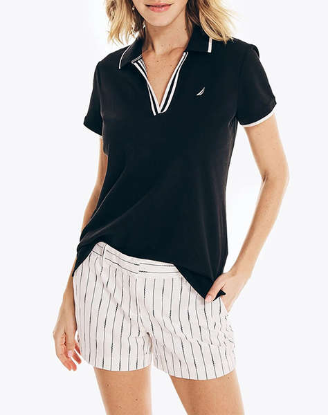 NAUTICA BLOUSE POLO ΚΜ S/S TIPPED SPLIT NECK OCEAN POLO