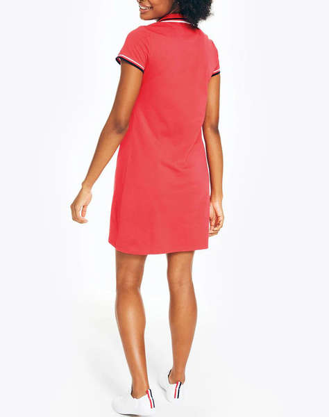 NAUTICA РОКЛЯ S/S TIPPED KNIT OCEAN POLO DRESS