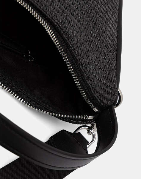 KARL LAGERFELD JEANS KLJ BOX LOGO RAFFIA MINI HOBO