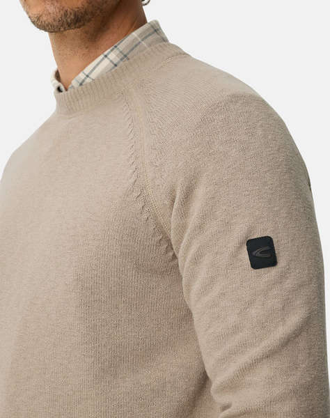 CAMEL ПЛЕТЕНА БЛУЗА crew neck