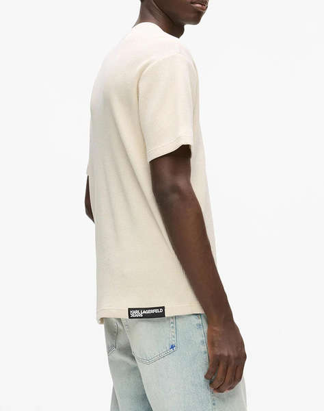 KARL LAGERFELD JEANS KLJ REG SS WAFFLE TEE