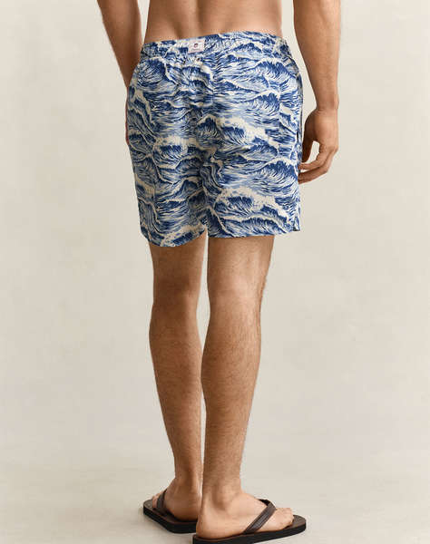 GANT SWIMSUIT WAVES PRINT SWIM SHORTS