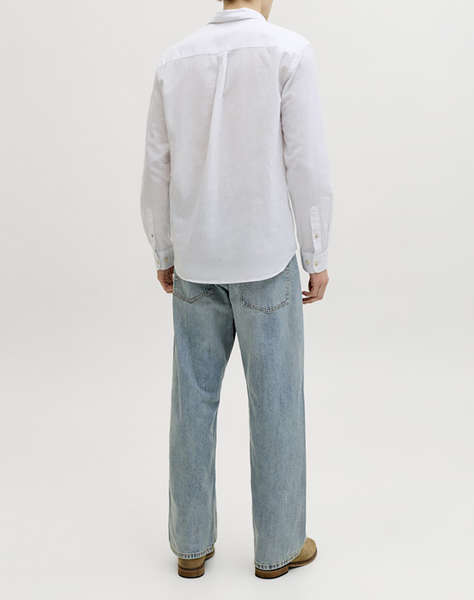 JACK&JONES JJESUMMER LINEN BLEND SHIRT L/S SN