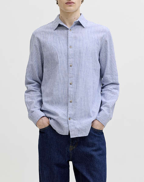 JACK&JONES JJESUMMER LINEN BLEND SHIRT L/S SN